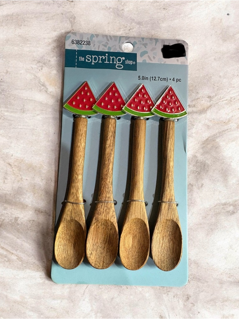The Spring Shop Watermelon Wooden Spoon Set - Red & Green